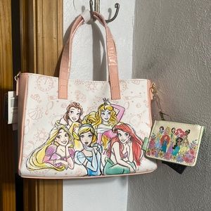 Disney loungefly satchel+👑princess zip wallet/card holder